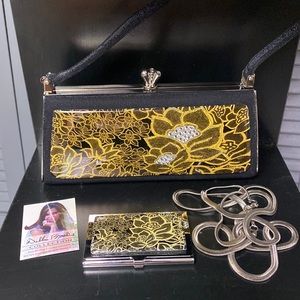 Debbie Brooks Gem LX Long Clutch w/matching business card holder- New